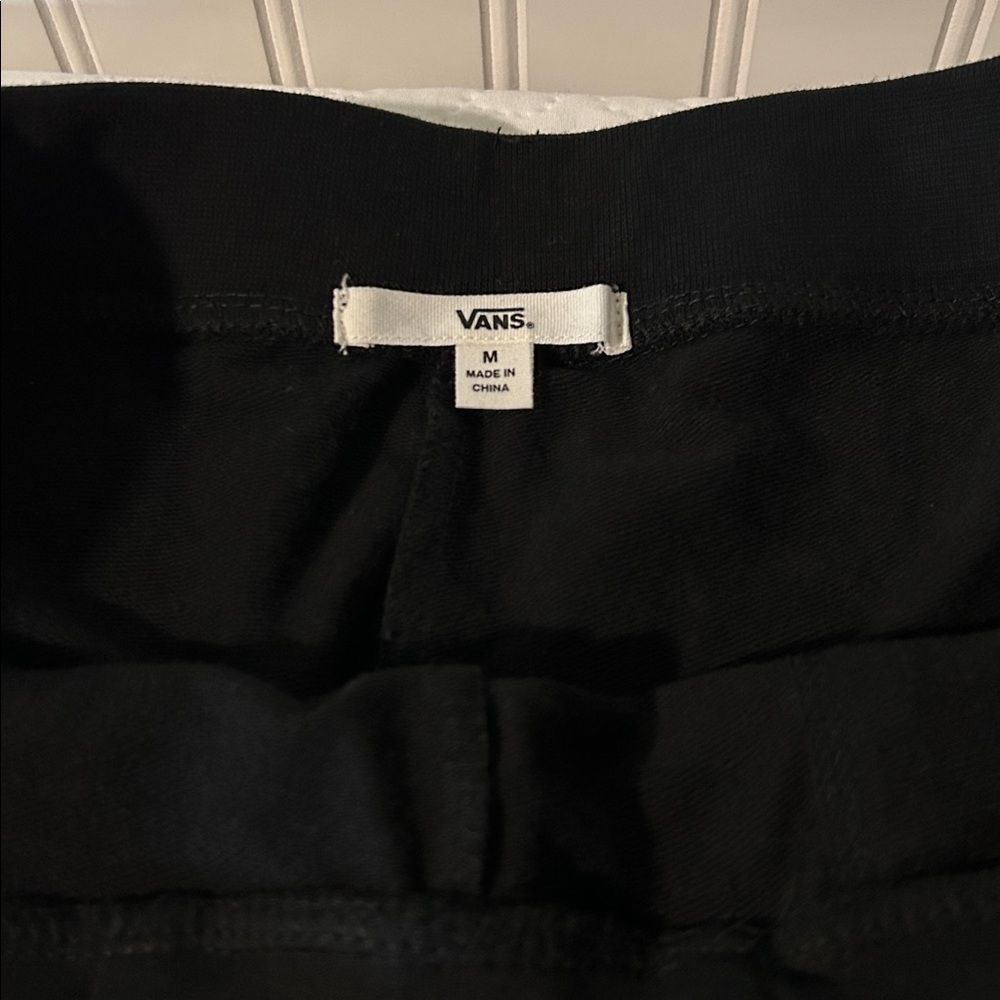 Vans womens Black Sweatpants with Checkered Logo Sz: M - Picture 4 of 5